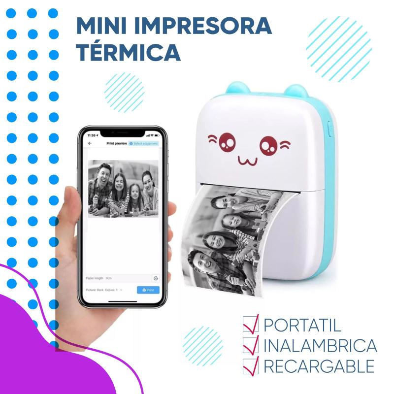 Mini Impresora Térmica Portátil Inalámbrica Recargable