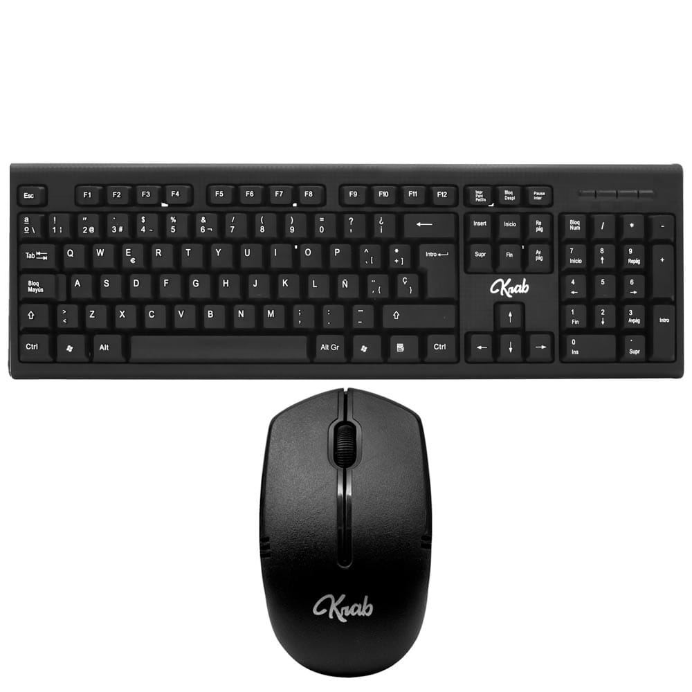 Teclado + Mouse Quanta KRAB KBKTM10 Wireless / Espa�ol - Negro